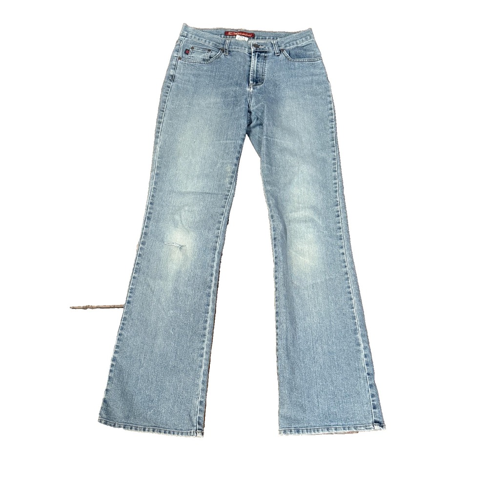 Vintage 90s Z Cavaricci Jeans Womens 6 Light Wash Bootcut Flare Stretch Denim